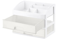 Органайзер для косметики 2 ящика 25,8*17,8*20 см белый/перламутр (модель 330206) - Elan gallery фото 4