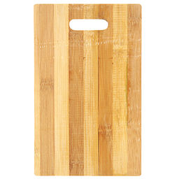Доска разделочная бамбуковая 15,7х25,5х0,9см "Полосатик" с вырубной ручкой (Китай)