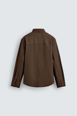 Рубашка Relaxed Fit светло-коричневая