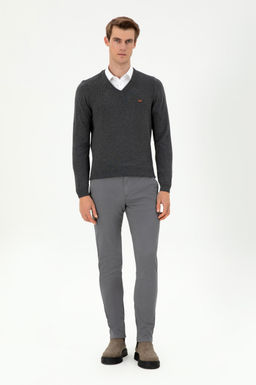 Мужской свитер антрацитового меланжа - U.s. polo assn фото 4