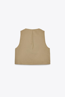 ZW COLLECTION CONTRAST EMBROIDERED WAISTCOAT - Zara фото 4