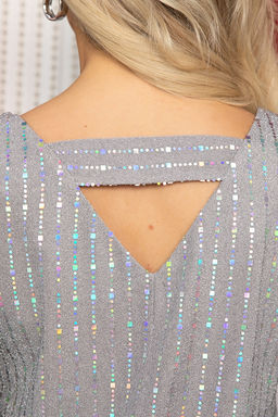 Блуза праздничная Ты ослепляешь! (синяя) Б14698-7М - Lt collection фото 24