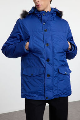 TRENDYOL MAN Saks Regular Fit K?sl?k Parka Ruzgarl?k Mont TMNAW25MO00023 - Trendyolmilla фото 3