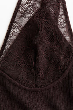 Top en punto de canal? con detalle de encaje - H&m фото 6