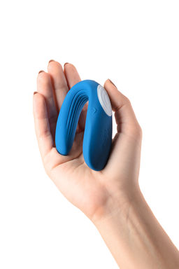 Многофункциональный стимулятор для пар Satisfyer Partner Whale, силикон, голубой, 17 см.  фото 8