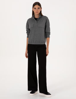 Gri Oversize Sweatshirt - Pierre cardin фото 4