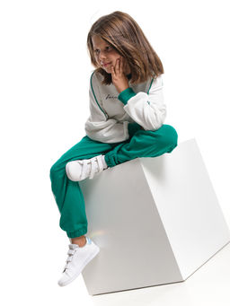 Спортивный костюм для девочки подростка UD 8048 касар/зеленый - Mini maxi фото 2