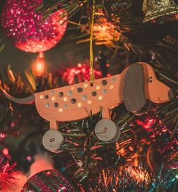 Елочная игрушка - Такса пряничная 360-5