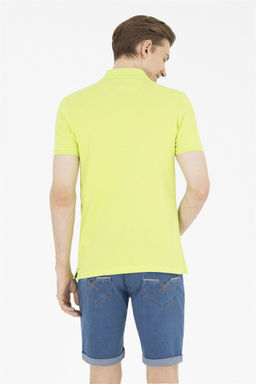 Мужская базовая футболка фисташкового цвета с вырезом поло - U.s. polo assn фото 12