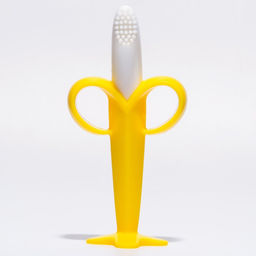 Прорезыватель - массажер для зубов Крошка Я «Банан», силиконовый, на присоске, щеточка