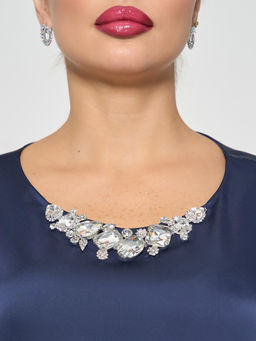 Платье 0390-1п_У тёмно-синий