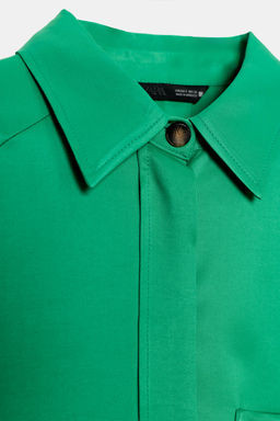 SATIN SHIRT WITH POCKET - Zara фото 8