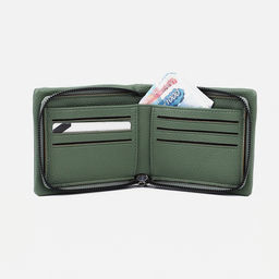 Кошелёк на молнии, цвет зелёный - Simaland фото 4