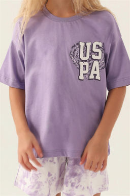 Сиреневый пижамный комплект для девочки - U.s. polo assn фото 5