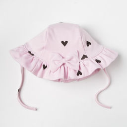 Панамка «Крошка Я. Сердечки», размер 44, розовая