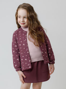 КР 302574/бордовый 1411 Н068.1 к651 жакет (бомбер) для дев