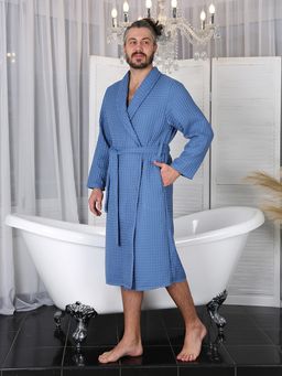 ХАЛАТ ДОМАШНИЙ ШАЛЬ БОХО ВШБ-НЕБ-ГОЛ-503 - Ашматекс фото 2
