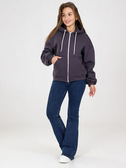 Толстовка Джерри  женская на молнии из футера с начесом Серая - Амавес-текстиль фото 16