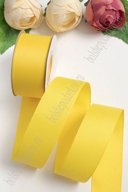 Лента репсовая 4 см*20 ярд "1 сорт" (SF-1349) желтый №132