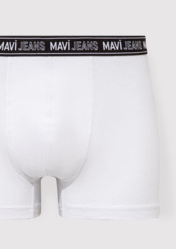 Beyaz Basic Boxer - Mavi фото 2