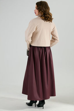 Платье NIKVA н924-10 капучино и бургунди  фото 9