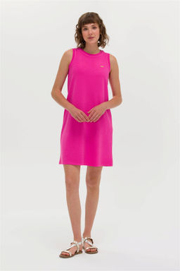 Женское трикотажное платье цвета фуксии Неожиданная скидка в корзине