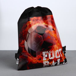 Сумка для обуви Футбол, полиэстер, размер 41х31 см