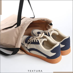 Мешок - сумка для обуви с карманом, TEXTURA, бежевый