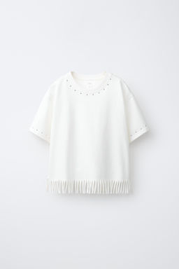 CAMISETA FLECOS Y TACHAS / Blanco
