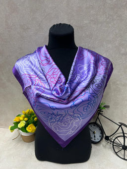 Легкий платок с принтом, мультицвет