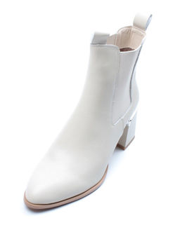 01-PCT161-2 BEIGE Ботинки Челси демисезонные женские (натуральная кожа, байка)