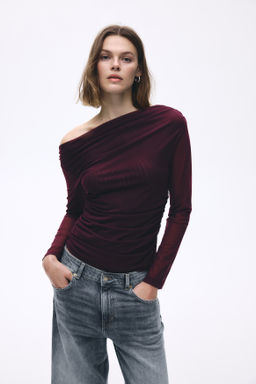 Top de un hombro en malla - H&m фото 3