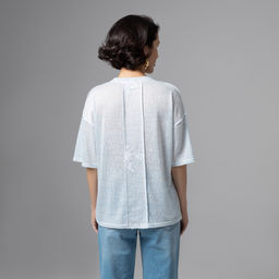 Футболка с объемным декором, Буду тебе сниться (голубой меланж) - Charutti фото 27