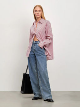 Рубашка в полоску - Emka фото 5