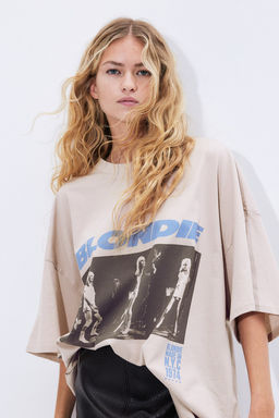 Camiseta oversize con motivo estampado