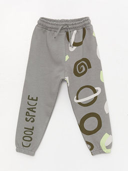 Beli Lastikli Bask?l? Erkek Bebek Jogger E?ofman Alt