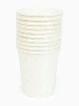 Цена за 10 шт. Стакан одноразовый бумажный «С Днём рождения», белый, 250 мл