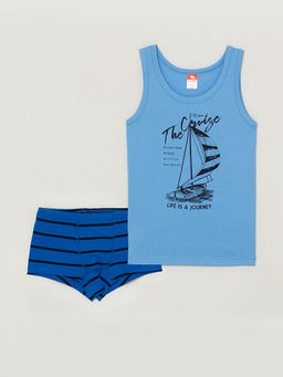 CSKB 30015-43 Комплект для мальчика (майка, трусы-боксеры), голубой