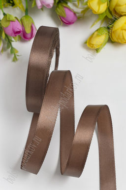 цена за 5 шт Лента атласная 1,5 см*25 ярд (SF-1359) коричневый №030