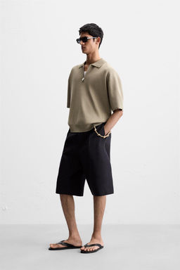 RELAXED FIT KNIT POLO SHIRT - Zara фото 4