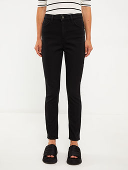 Kad?n Slim Fit D?z Jean Pantolon