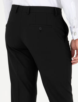Siyah Slim Fit Kuma_ Pantolon