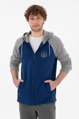 Кардиган U.S. Polo Assn Indigo Örme индиго из хлопка