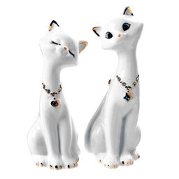 Набор фигурок 2 шт. «Кошечки белые с цепочкой»