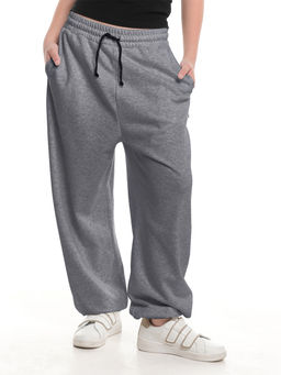 Брюки спортивные на резинке 22-7692 темно-серый меланж