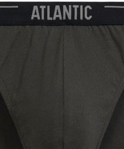 ATLANTIC 3MP-094 Трусы спорт Solid - набор (3 шт.) темно-фиолетовый + черный + темный хаки  фото 5