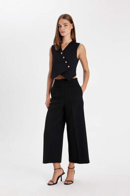 Culotte Cift Cepli Yuksek Bel Duz Paca Pantolon - Defacto фото 2