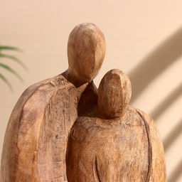 Абстракция «Семья», 16×7×26 см, манговое дерево