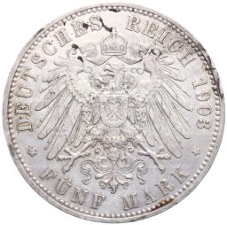 Монета 5 марок 1903 года A Германия (Пруссия)