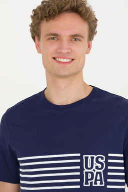 Erkek Lacivert Bisiklet Yaka Ti__rt